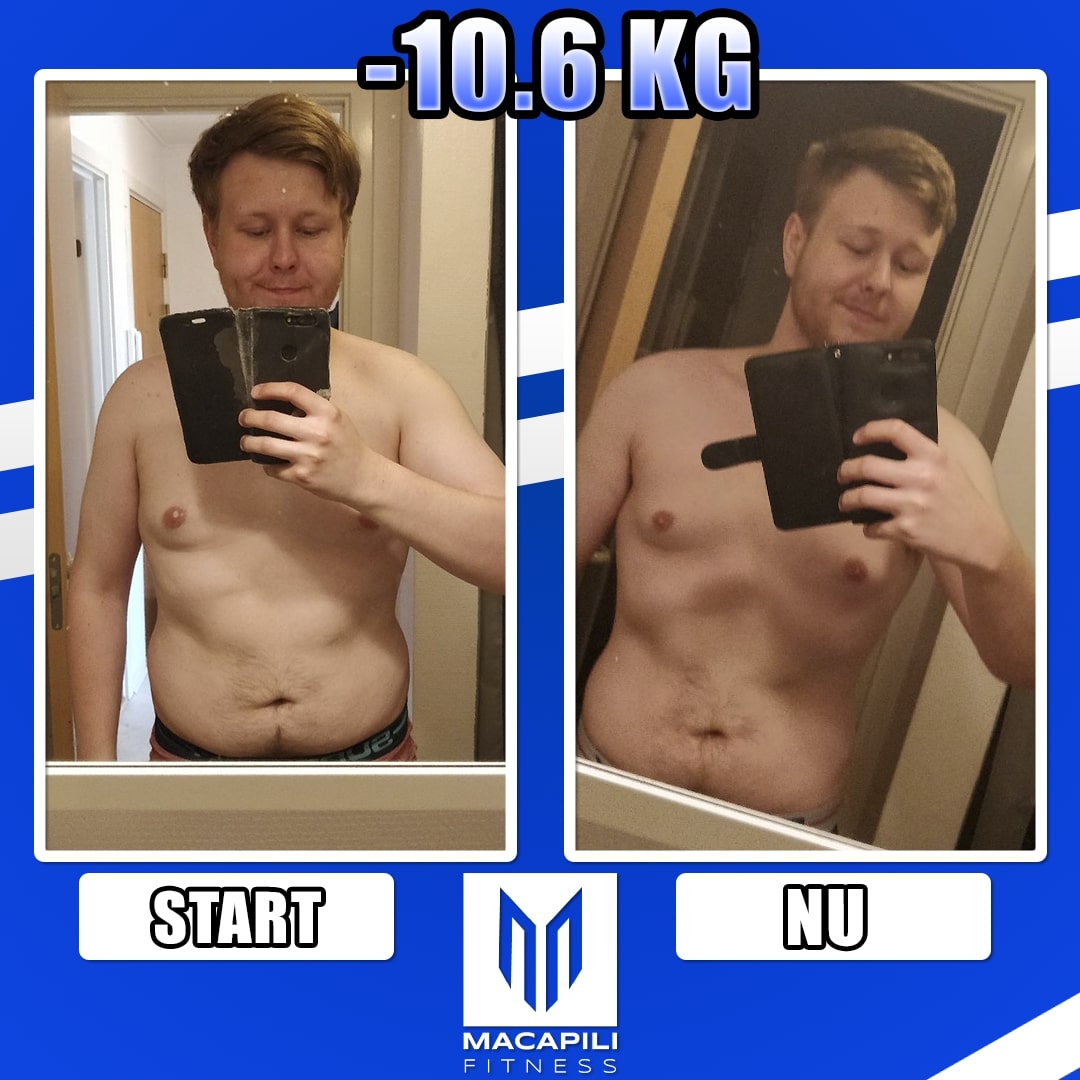 Daniel Andersen Vægttab -10.6 kg transformation